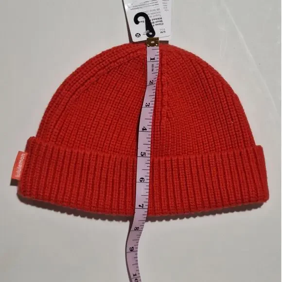 NWT Lululemon Athletica Beanie Women's S/M Deep Coral Wool Gorpcore Cozycore - Picture 7 of 8